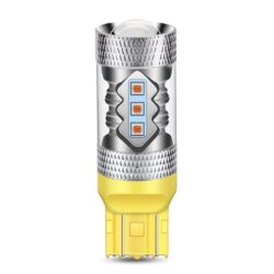 Stipriai geltona posūkio lemputė,komplektas, WY21W / T20 / 7443